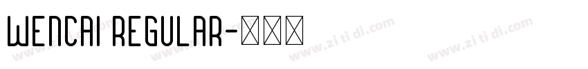 wencai regular字体转换